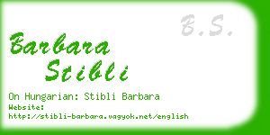 barbara stibli business card